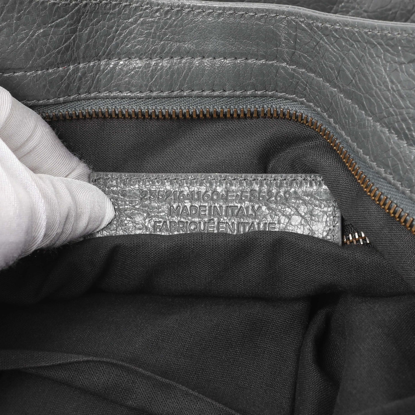 Exclusive Balenciaga Anthracite Agneau Classic Hardware Velo Bag — Alternate View 10
