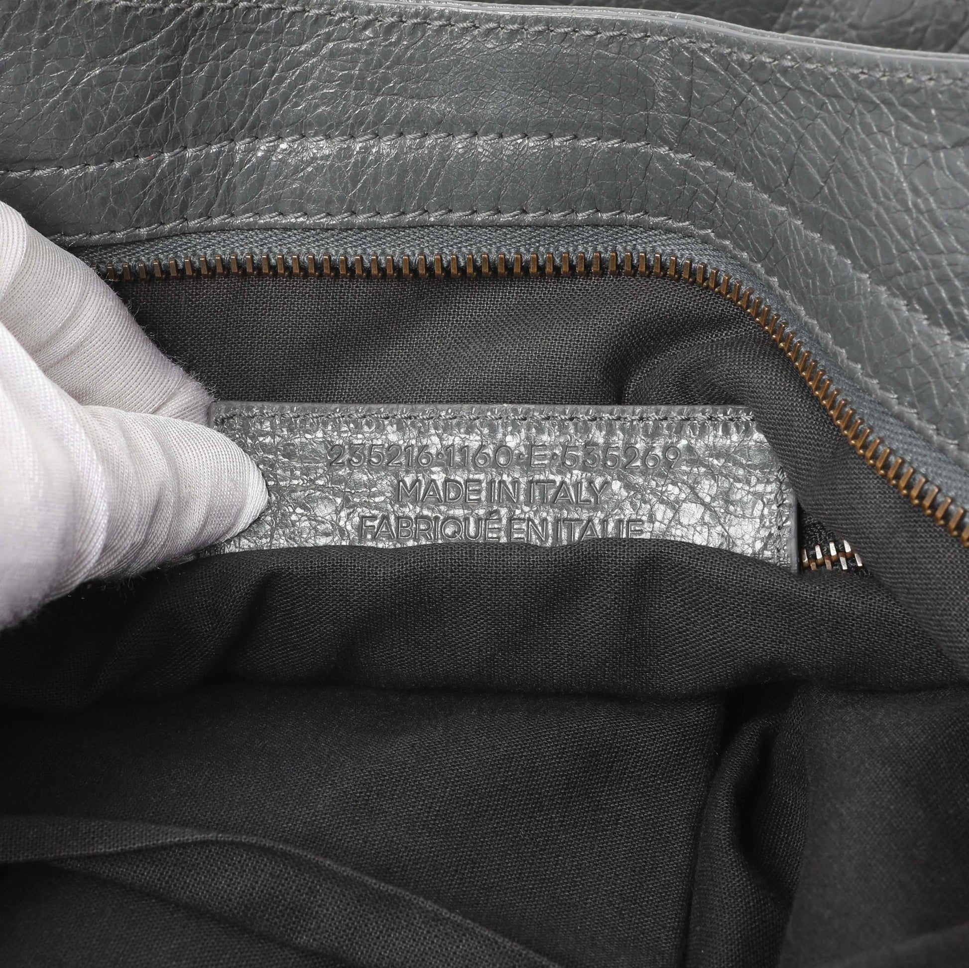 Exclusive Balenciaga Anthracite Agneau Classic Hardware Velo Bag — Alternate View 10