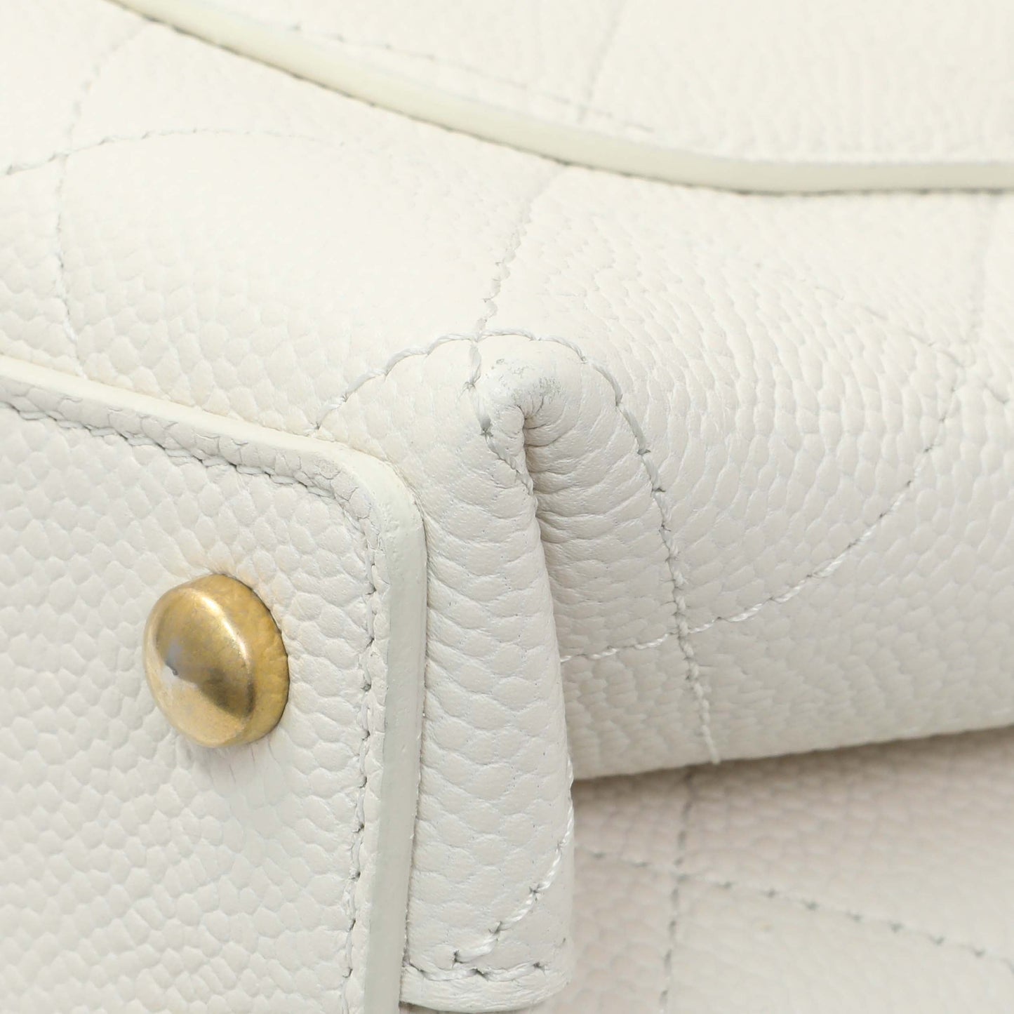 Exclusive Chanel White Quilted Caviar Chic Affinity Flap — Alternate View 7