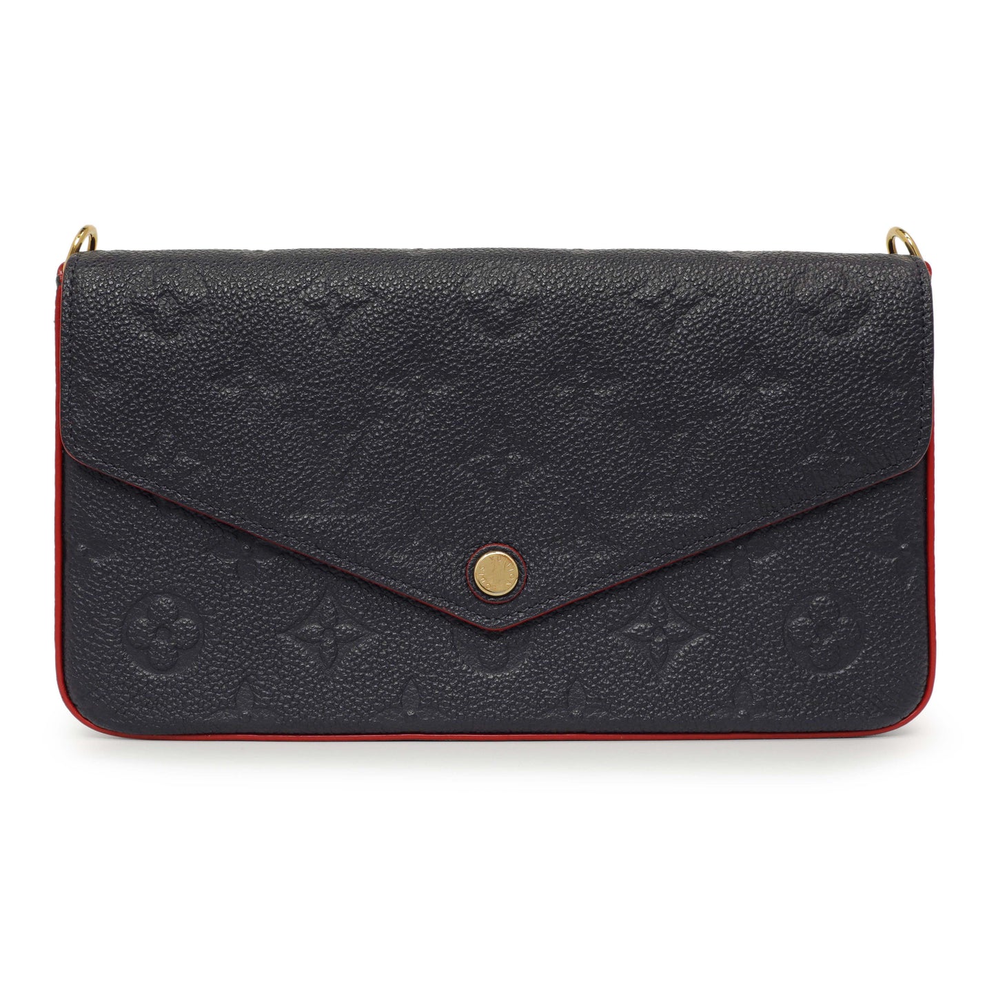 Exclusive Louis Vuitton Marine Rouge Empreinte Pochette Felicie Chain Wallet — Side View