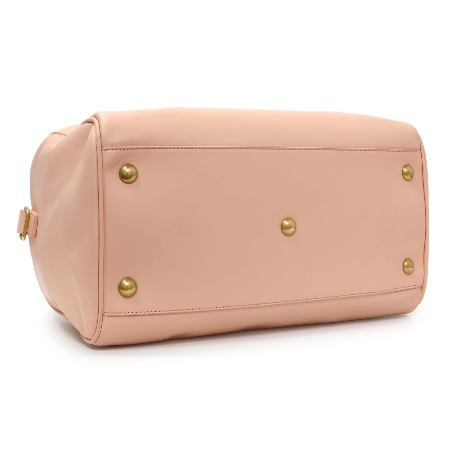 Exclusive Saint Laurent Peach Calfskin Classic Baby Duffle — Back View