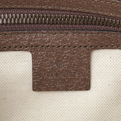 Exclusive Gucci Brown Soft GG Supreme Monogram Medium Ophidia Belt Bag — Detail View