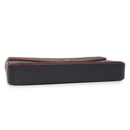 Exclusive Louis Vuitton Marine Rouge Empreinte Pochette Felicie Chain Wallet — Top View