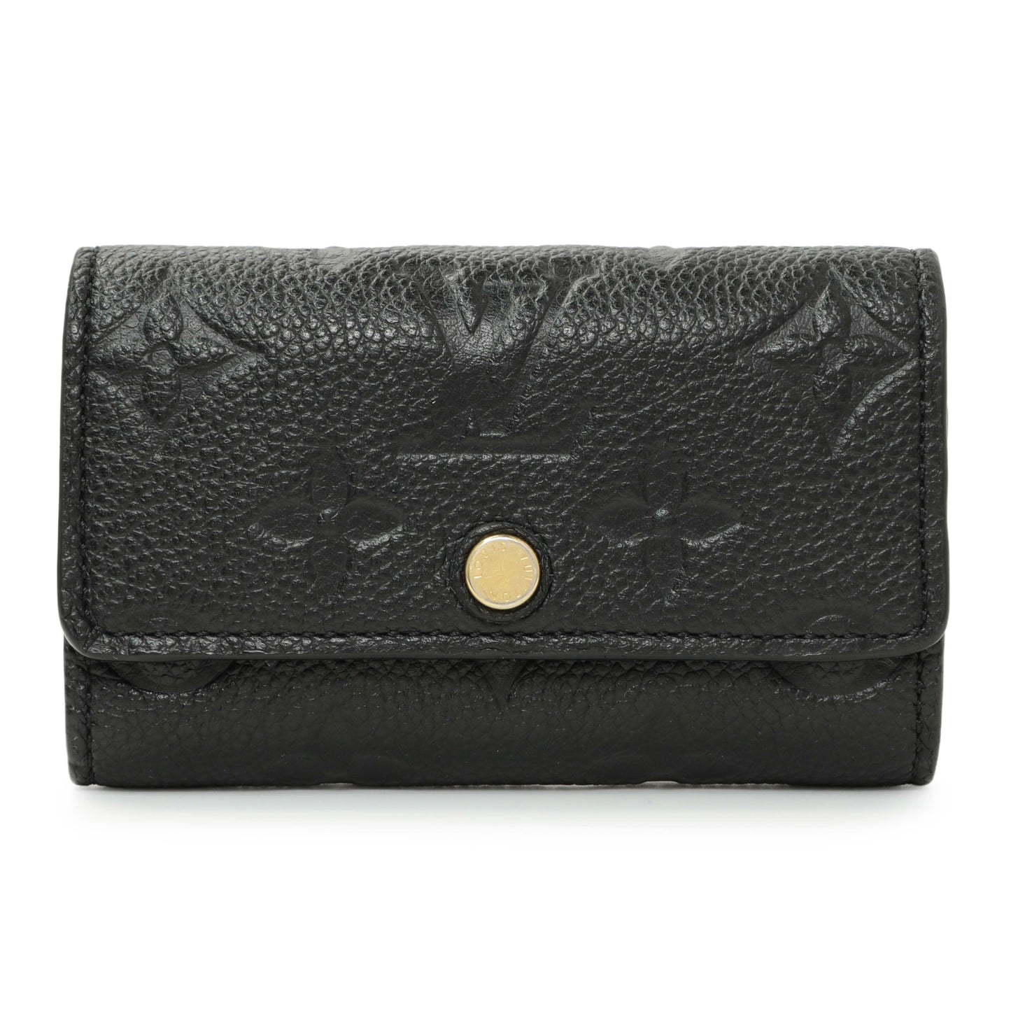 Exclusive Louis Vuitton Black Empreinte Multicles 6 Key Holder — Front View