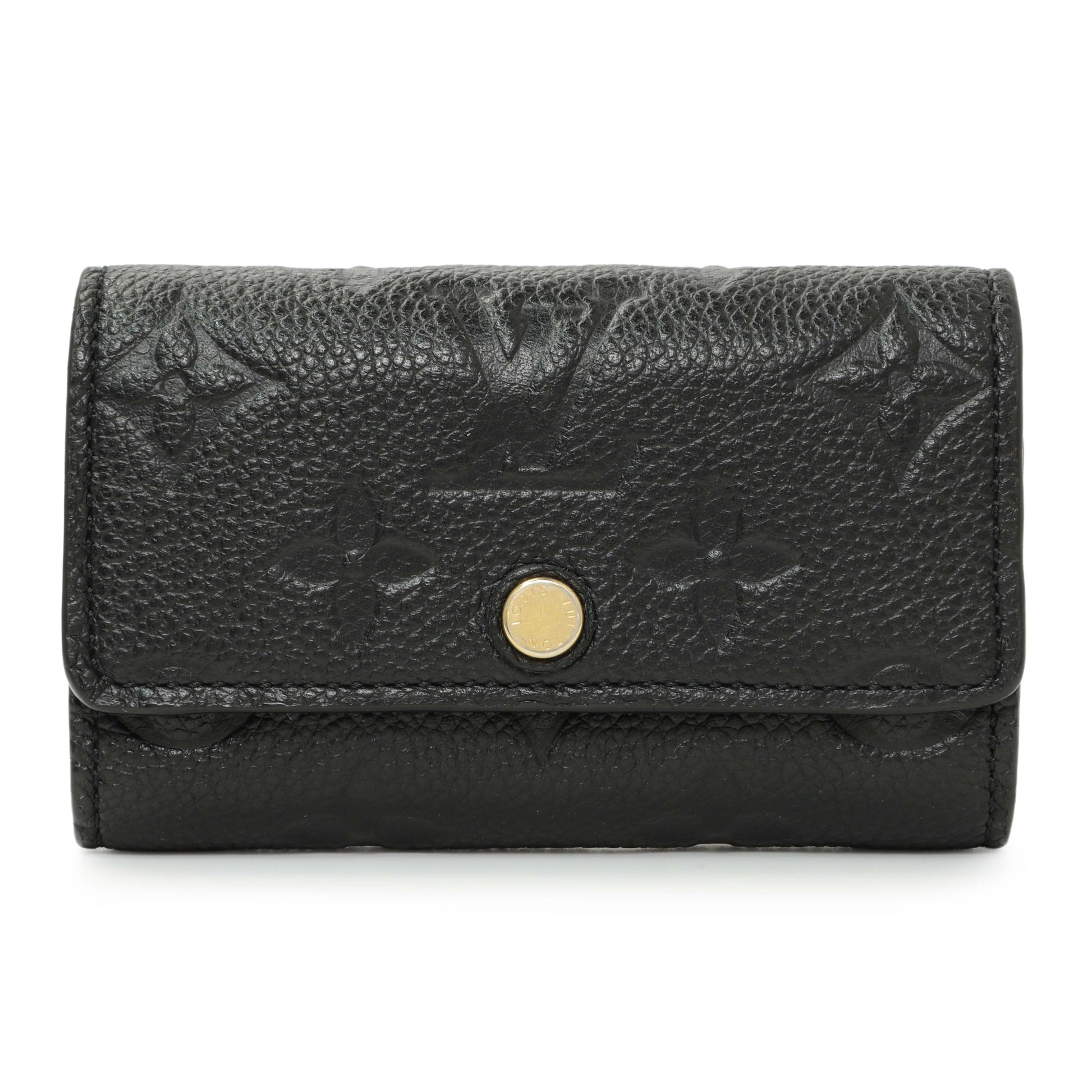 Exclusive Louis Vuitton Black Empreinte Multicles 6 Key Holder — Front View