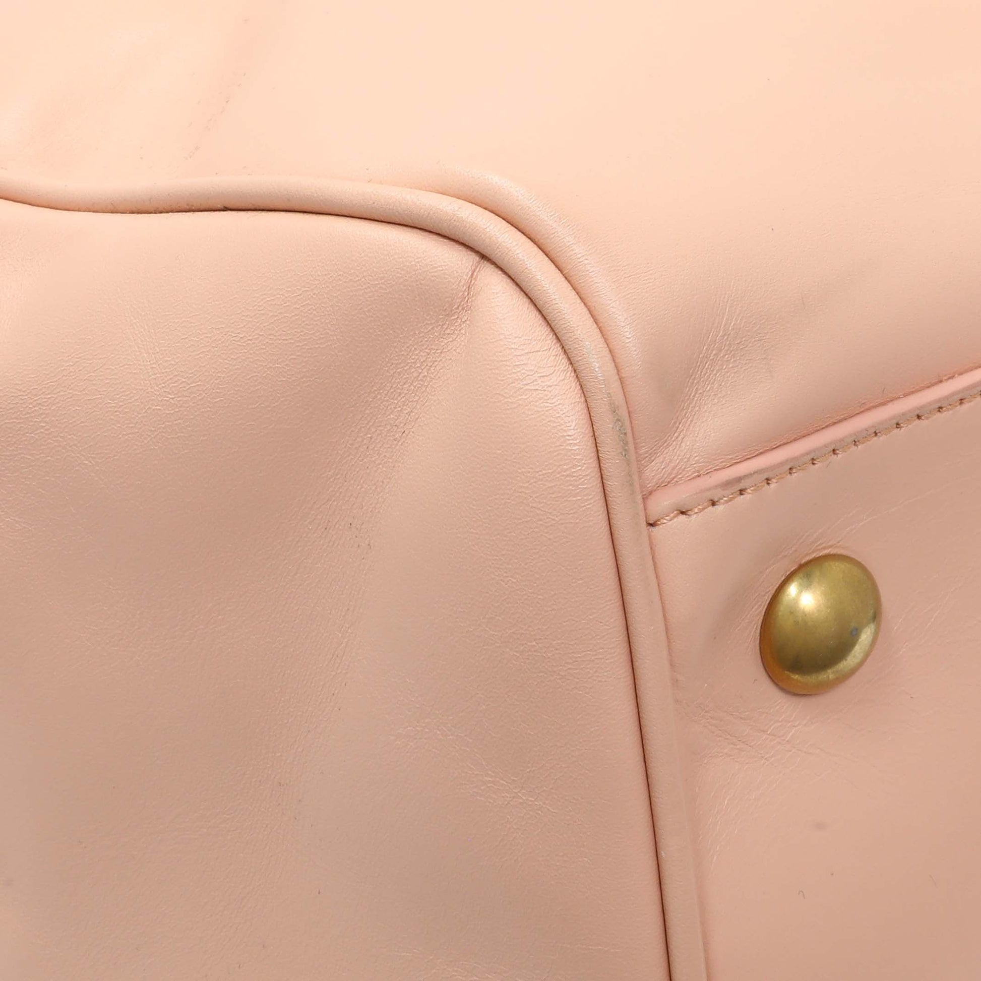 Exclusive Saint Laurent Peach Calfskin Classic Baby Duffle — Lifestyle View