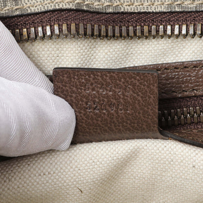 Exclusive Gucci Brown Soft GG Supreme Monogram Medium Ophidia Belt Bag — Lifestyle View