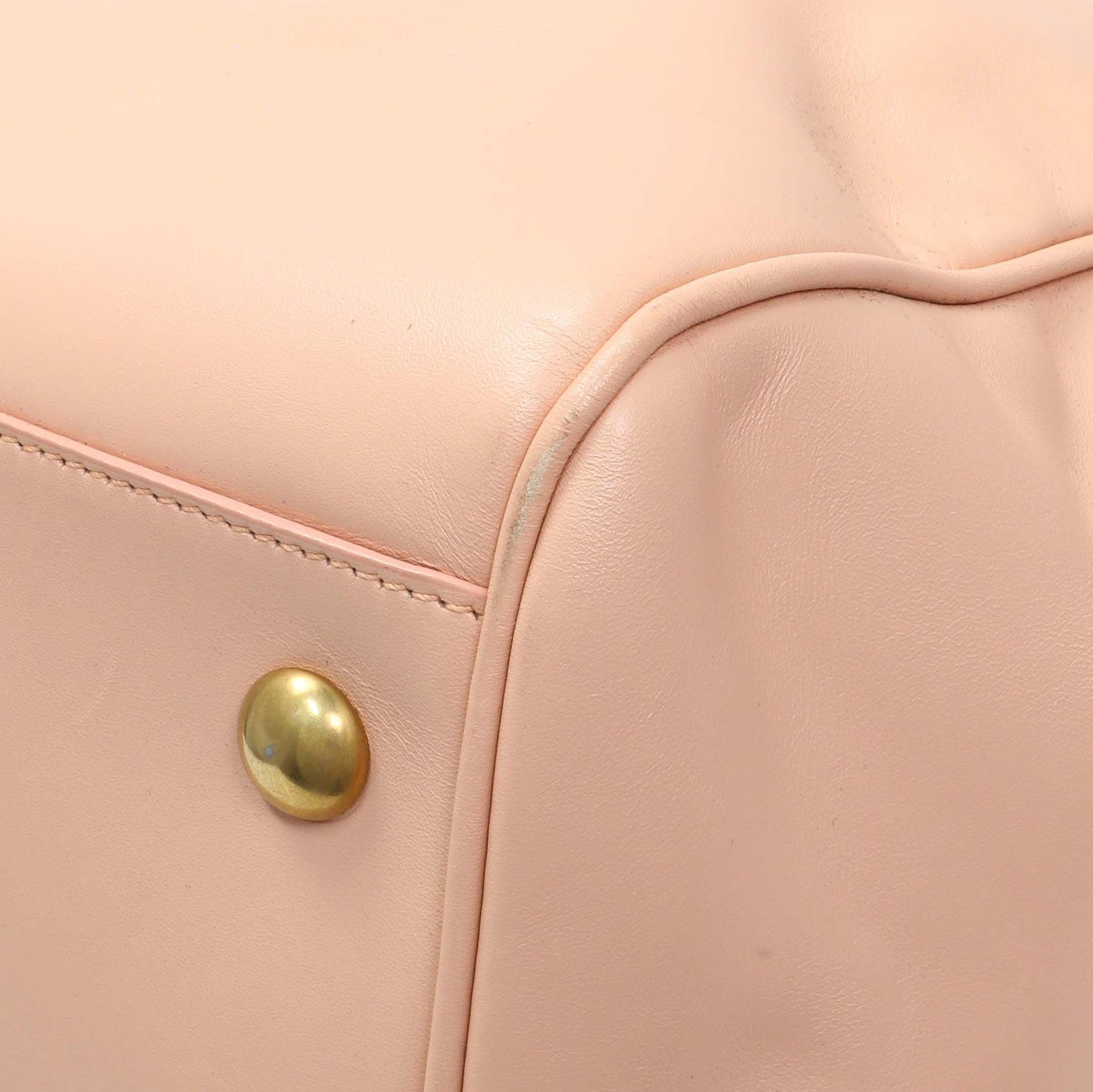 Exclusive Saint Laurent Peach Calfskin Classic Baby Duffle — Alternate View 7