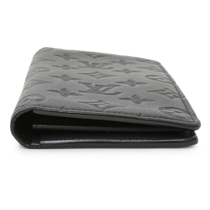 Exclusive Louis Vuitton Black Monogram Shadow Brazza Wallet — Back View