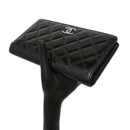 Exclusive Chanel Black Quilted Patent Yen Wallet — Alternate View 9