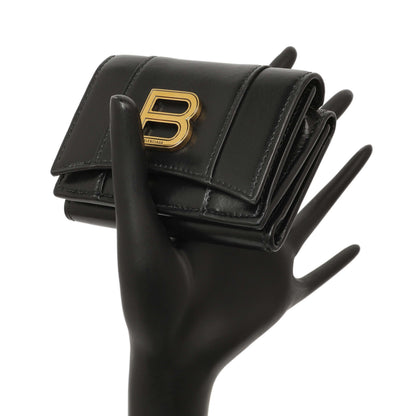 Exclusive Balenciaga Black Calfskin Hourglass Mini Wallet — Alternate View 11