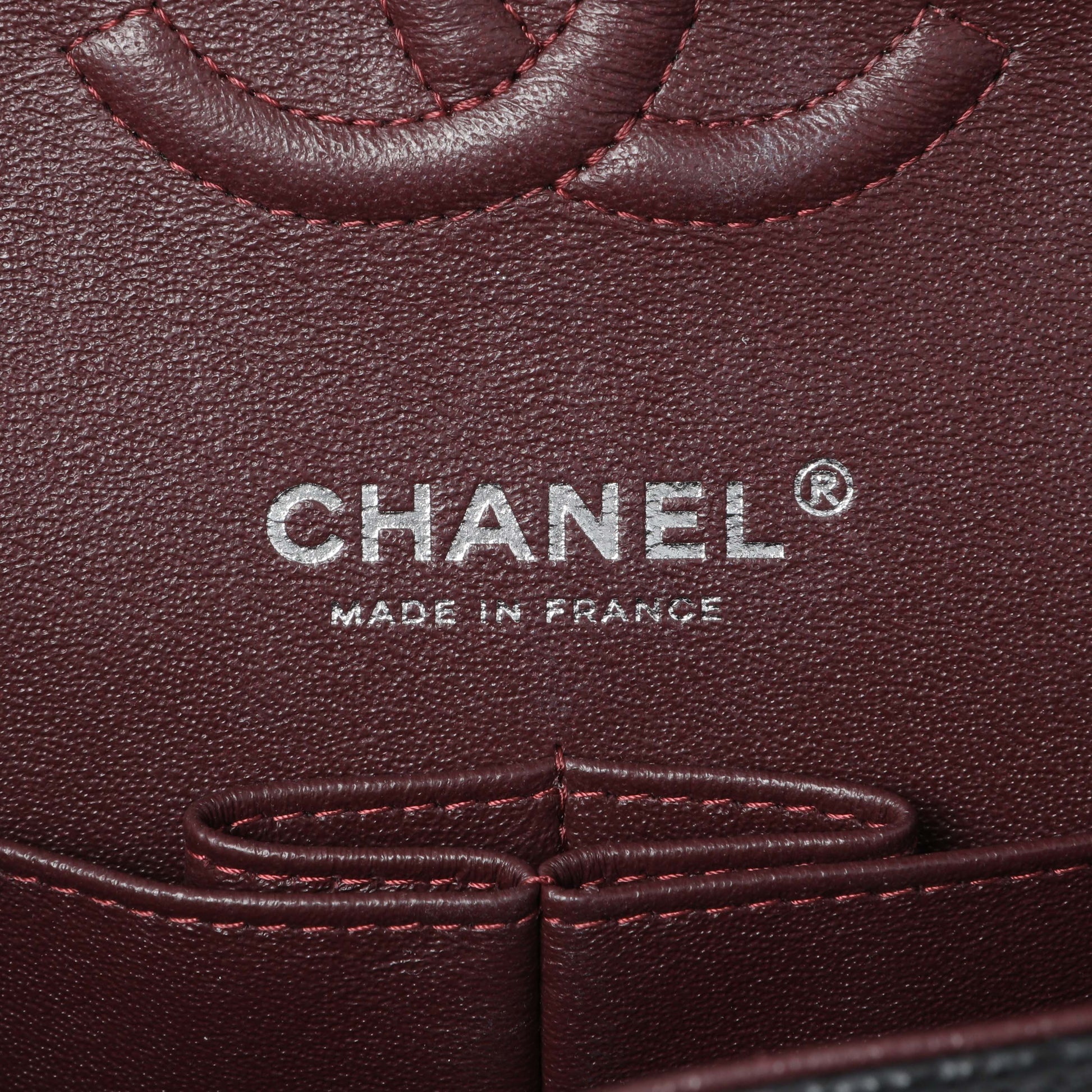 Exclusive Chanel Black Quilted Caviar Small Classic Double Flap — Detail View