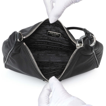 Exclusive Prada Black Nylon Re-Edition 2005 Shoulder Bag — Alternate View 9