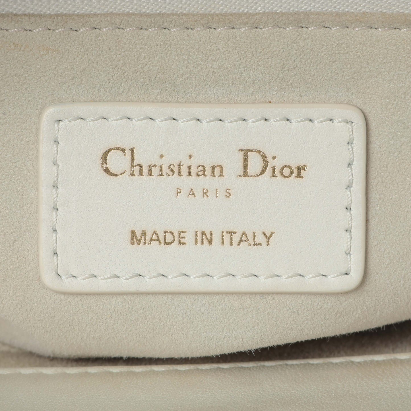 Exclusive Christian Dior White Lambskin Cannage Large Lady Dior — Alternate View 13