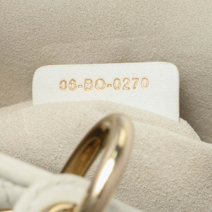 Exclusive Christian Dior White Lambskin Cannage Large Lady Dior — Alternate View 14