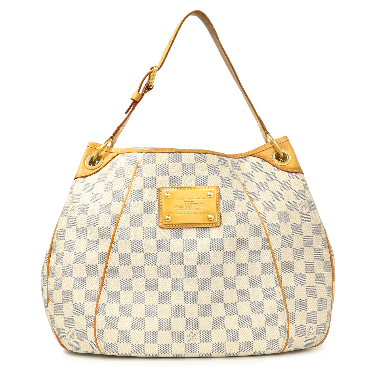 Exclusive Louis Vuitton Damier Azur Galliera PM — Front View