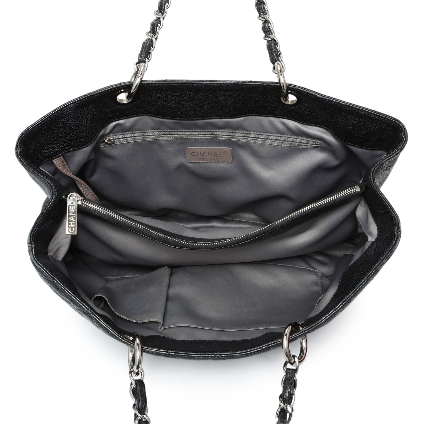 Exclusive Chanel Black Quilted Caviar XL Grand Shopping Tote GST — Alternate View 12