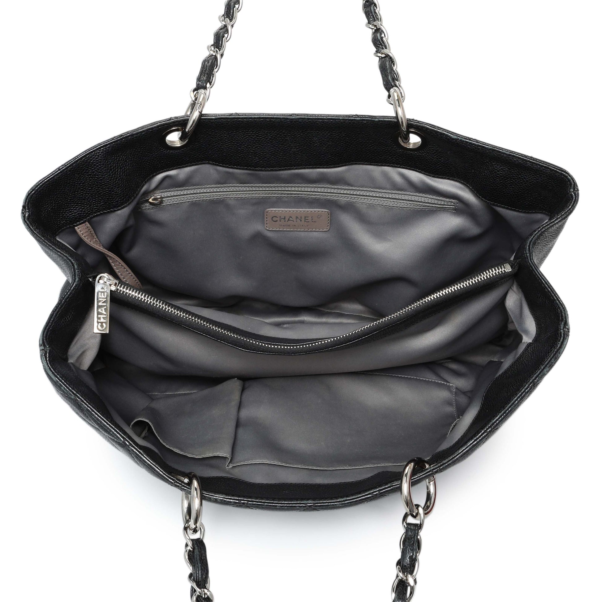 Exclusive Chanel Black Quilted Caviar XL Grand Shopping Tote GST — Alternate View 12