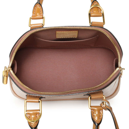 Exclusive Louis Vuitton Rose Velours Vernis Alma BB — Top View