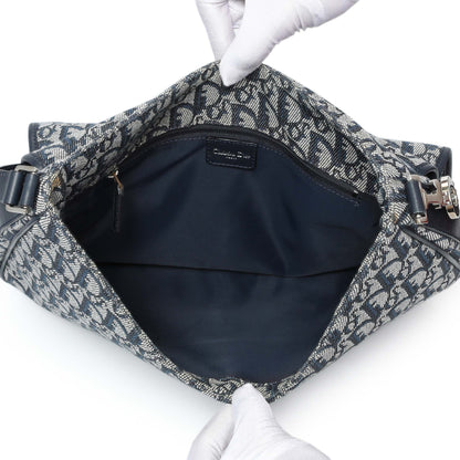 Exclusive Christian Dior Blue Oblique Trotter Crossbody Bag — Alternate View 8