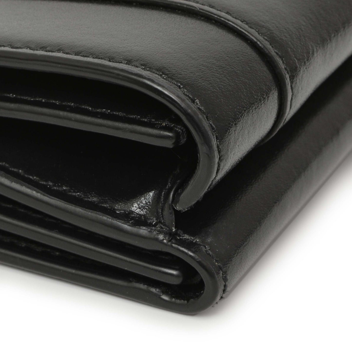 Exclusive Balenciaga Black Calfskin Hourglass Mini Wallet — Lifestyle View
