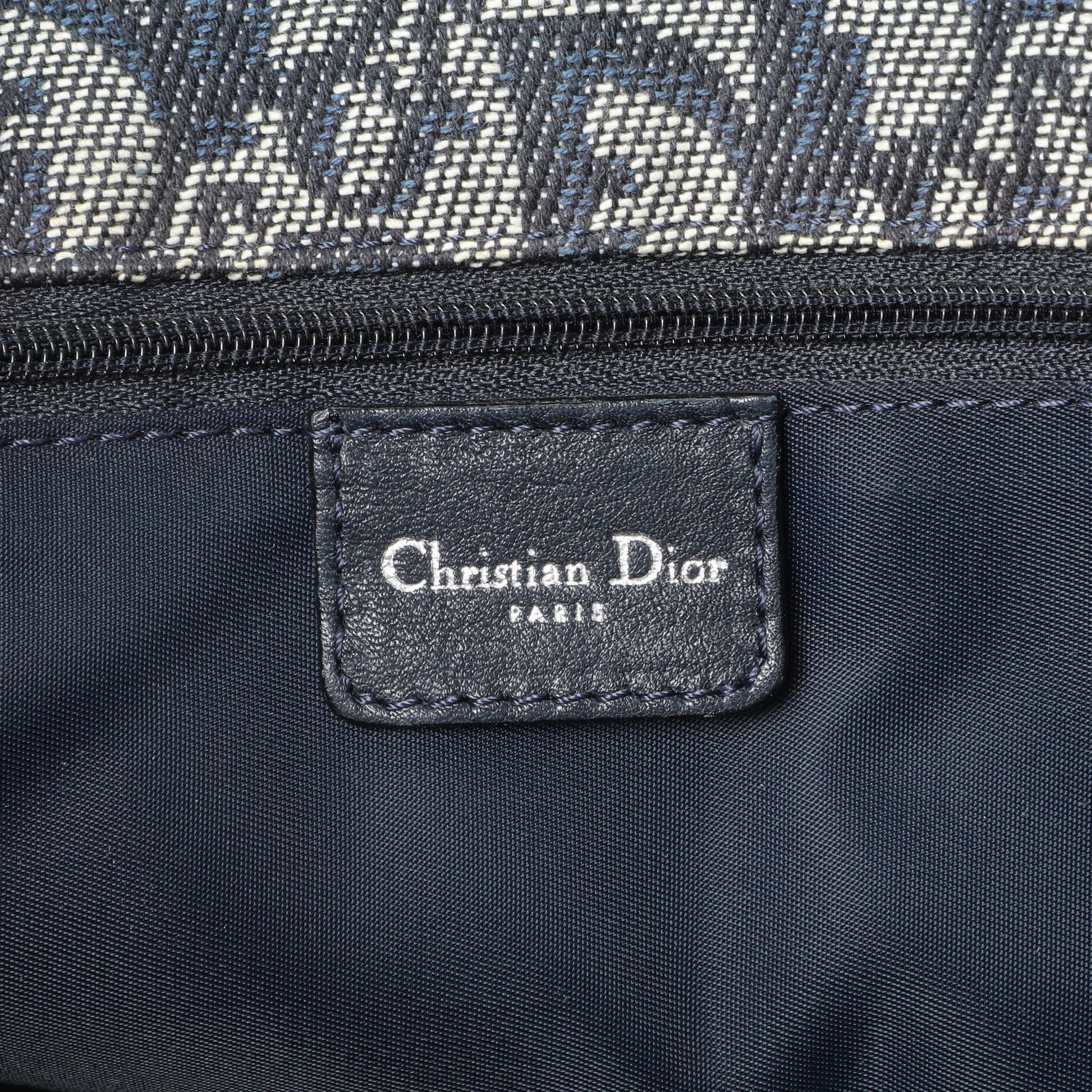 Exclusive Christian Dior Blue Oblique Trotter Crossbody Bag — Alternate View 9