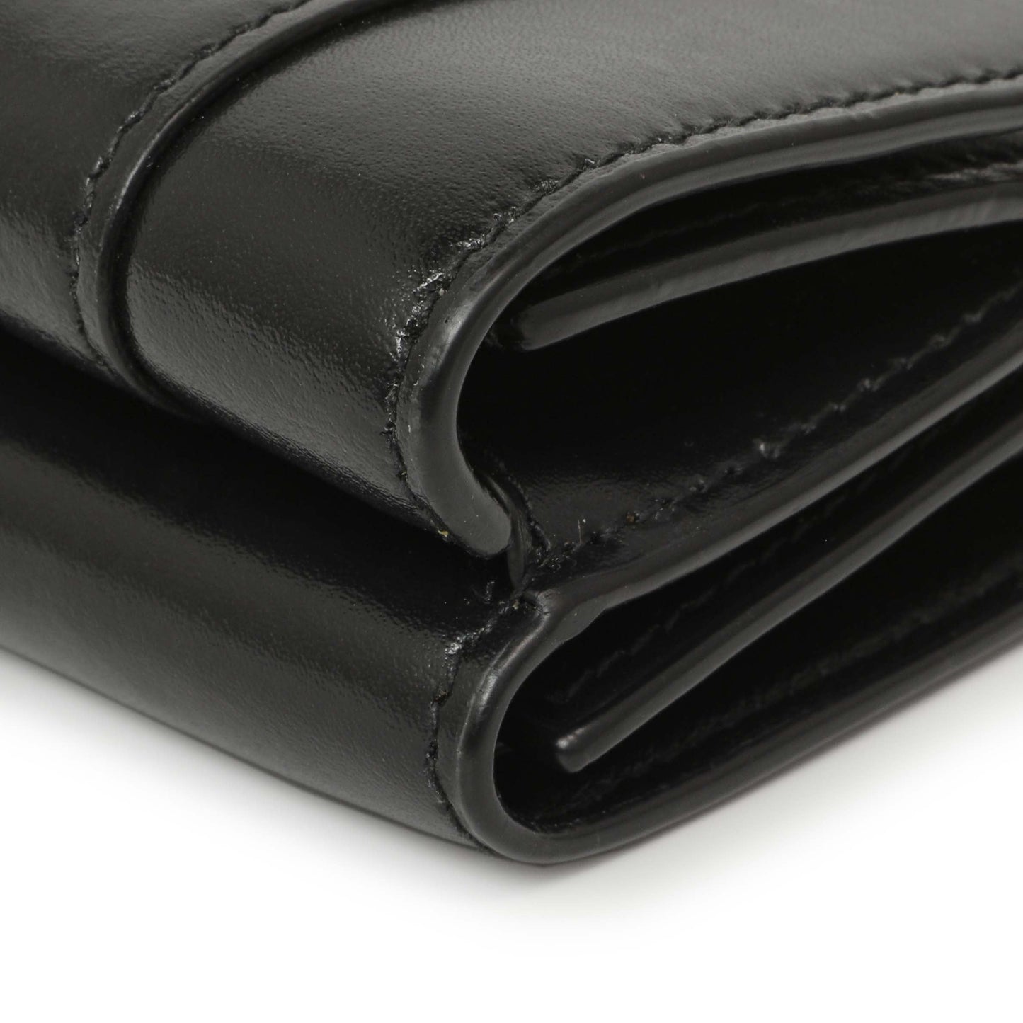 Exclusive Balenciaga Black Calfskin Hourglass Mini Wallet — Alternate View 7