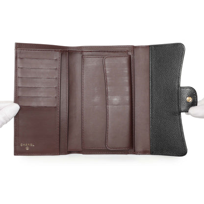 Exclusive Chanel Black Quilted Caviar Large Flap Wallet — Alternate View 12