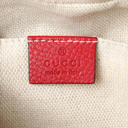 Exclusive Gucci Red Pebbled Calfskin Small Soho Disco Bag — Detail View