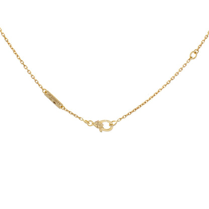 Exclusive Van Cleef & Arpels 18K Yellow Gold Diamond Vintage Alhambra Pendant Necklace — Top View