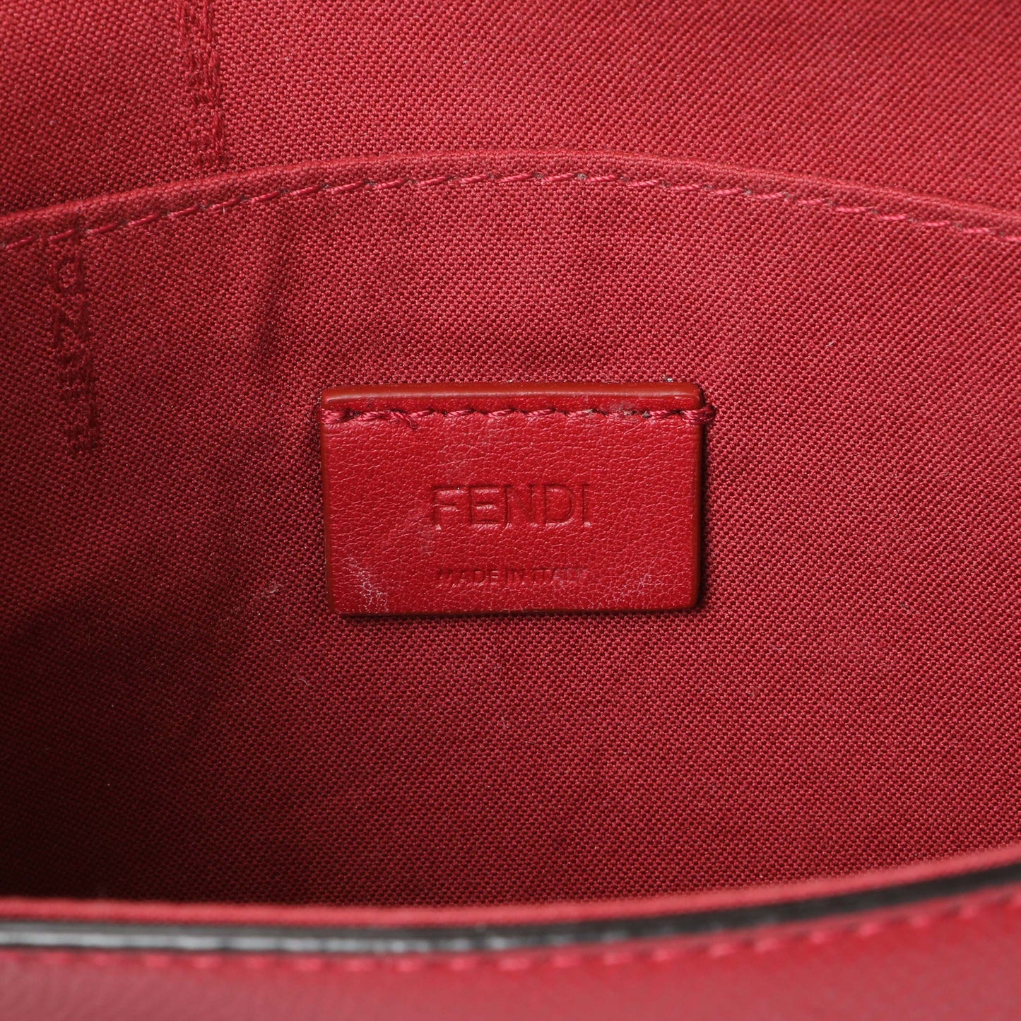 Exclusive Fendi Red Vitello Cruise F is Fendi Wallet on Chain — Detail View
