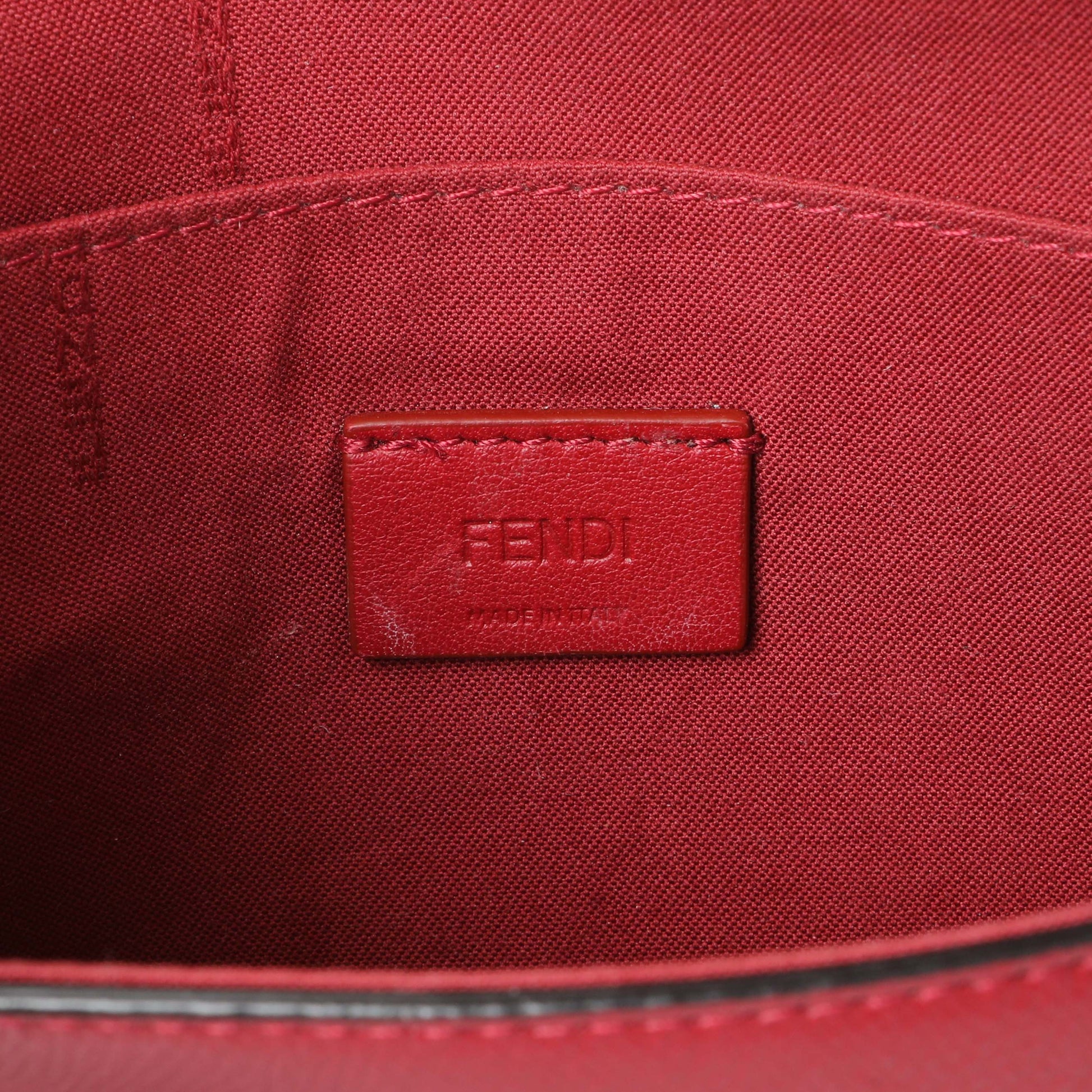 Exclusive Fendi Red Vitello Cruise F is Fendi Wallet on Chain — Detail View