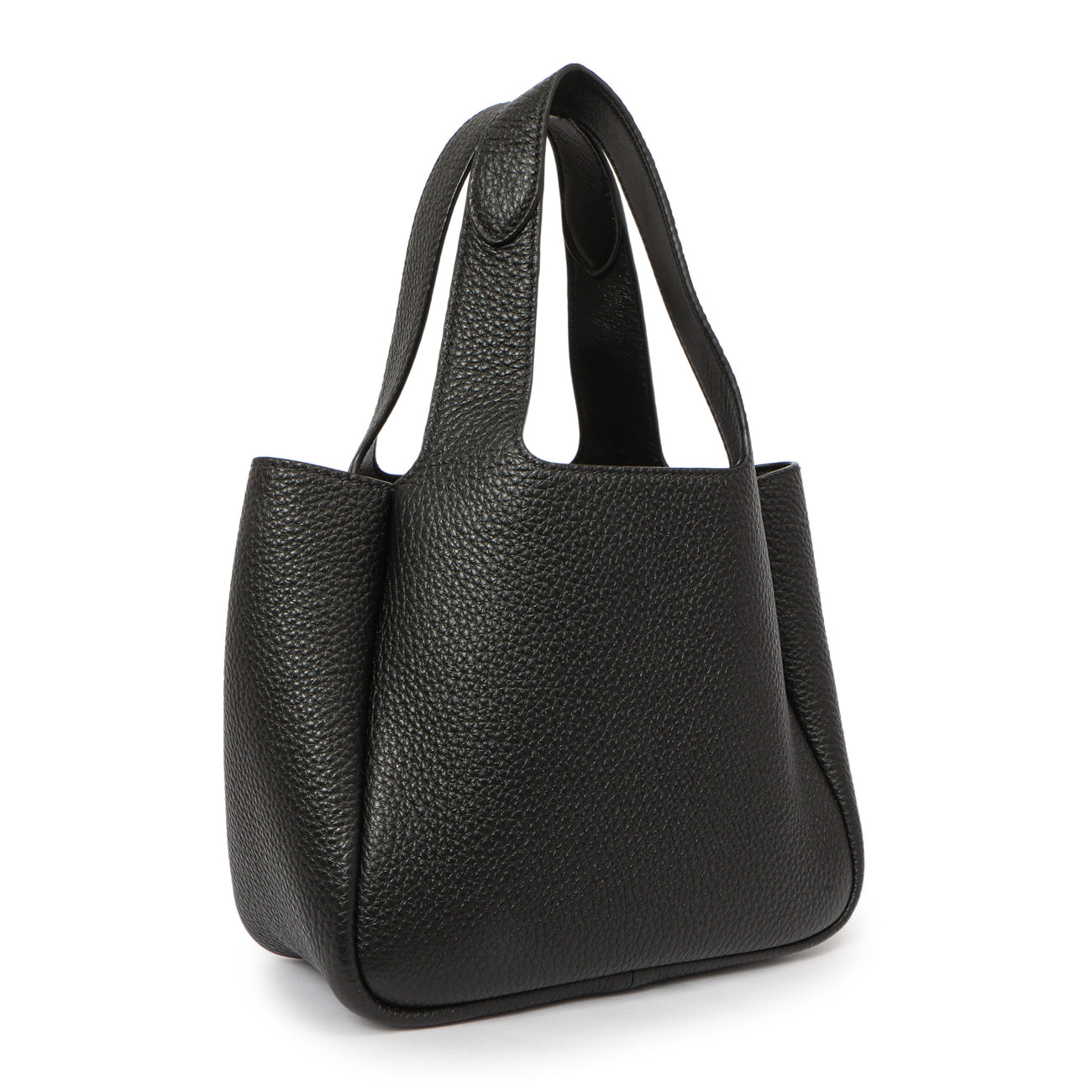 Exclusive Prada Black Vitello Daino Soft Mini Dynamique Tote — Side View