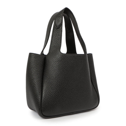 Exclusive Prada Black Vitello Daino Soft Mini Dynamique Tote — Side View