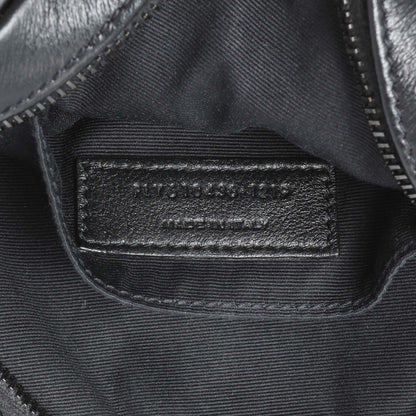 Exclusive Saint Laurent Black Calfskin Matelasse Chevron Round Vinyle Camera Bag — Lifestyle View
