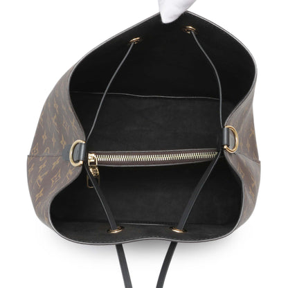 Exclusive Louis Vuitton Black Monogram Neonoe MM — Top View