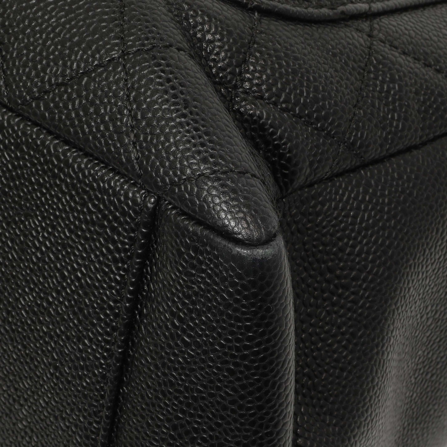 Exclusive Chanel Black Quilted Caviar Grand Shopping Tote GST — Alternate View 7