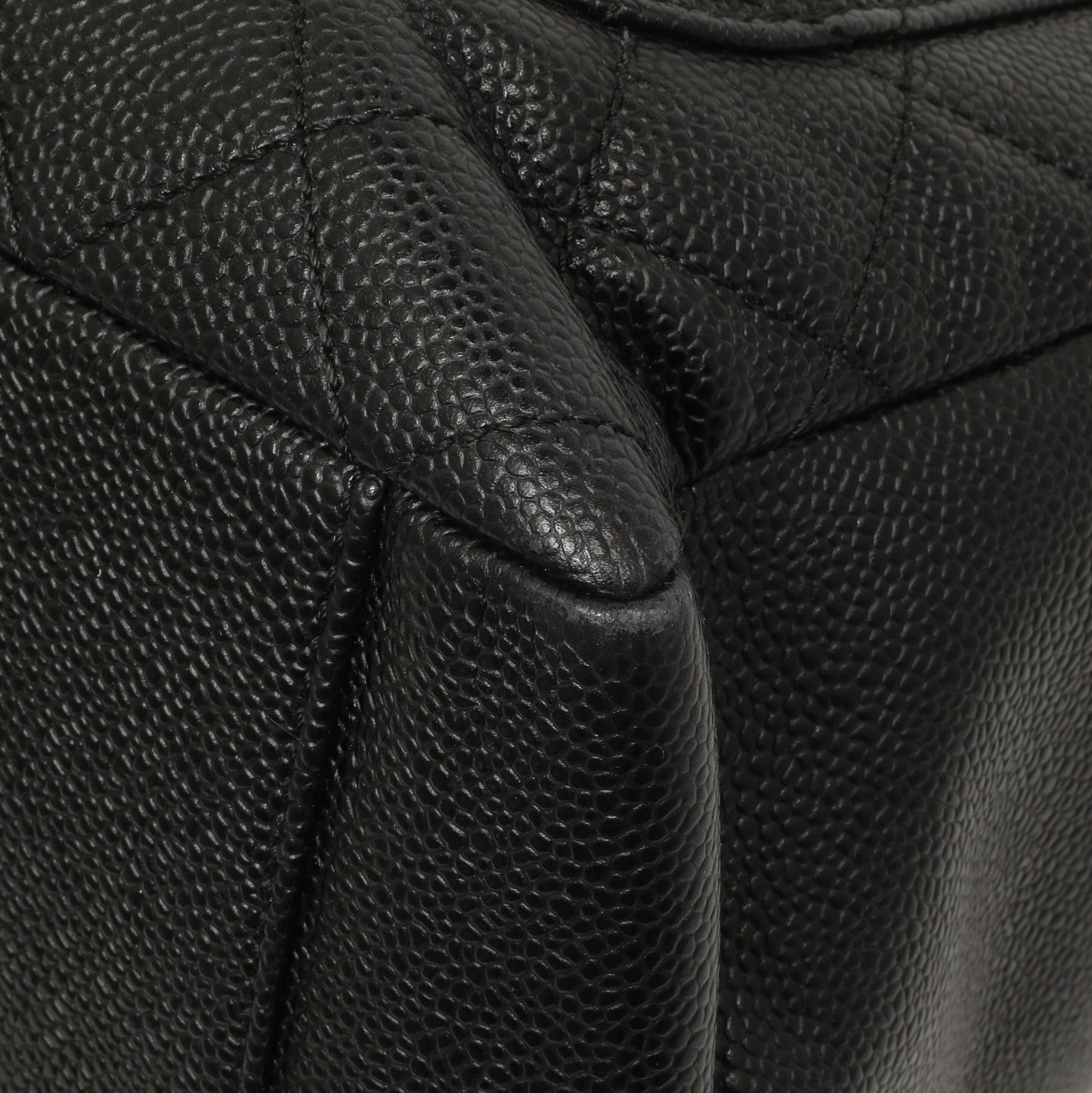 Exclusive Chanel Black Quilted Caviar Grand Shopping Tote GST — Alternate View 7