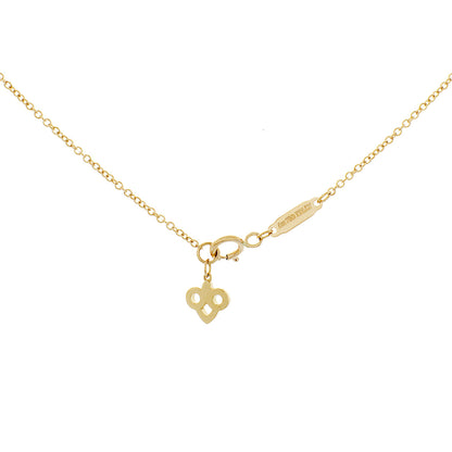 Exclusive Tiffany & Co. 18K Yellow Gold Diamond Carnelian Fleur de Lis Pendant Necklace — Top View