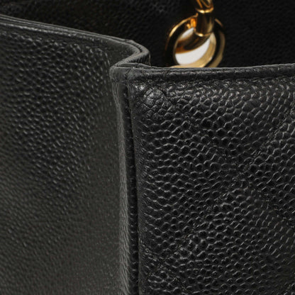 Exclusive Chanel Black Quilted Caviar Grand Shopping Tote GST — Alternate View 14