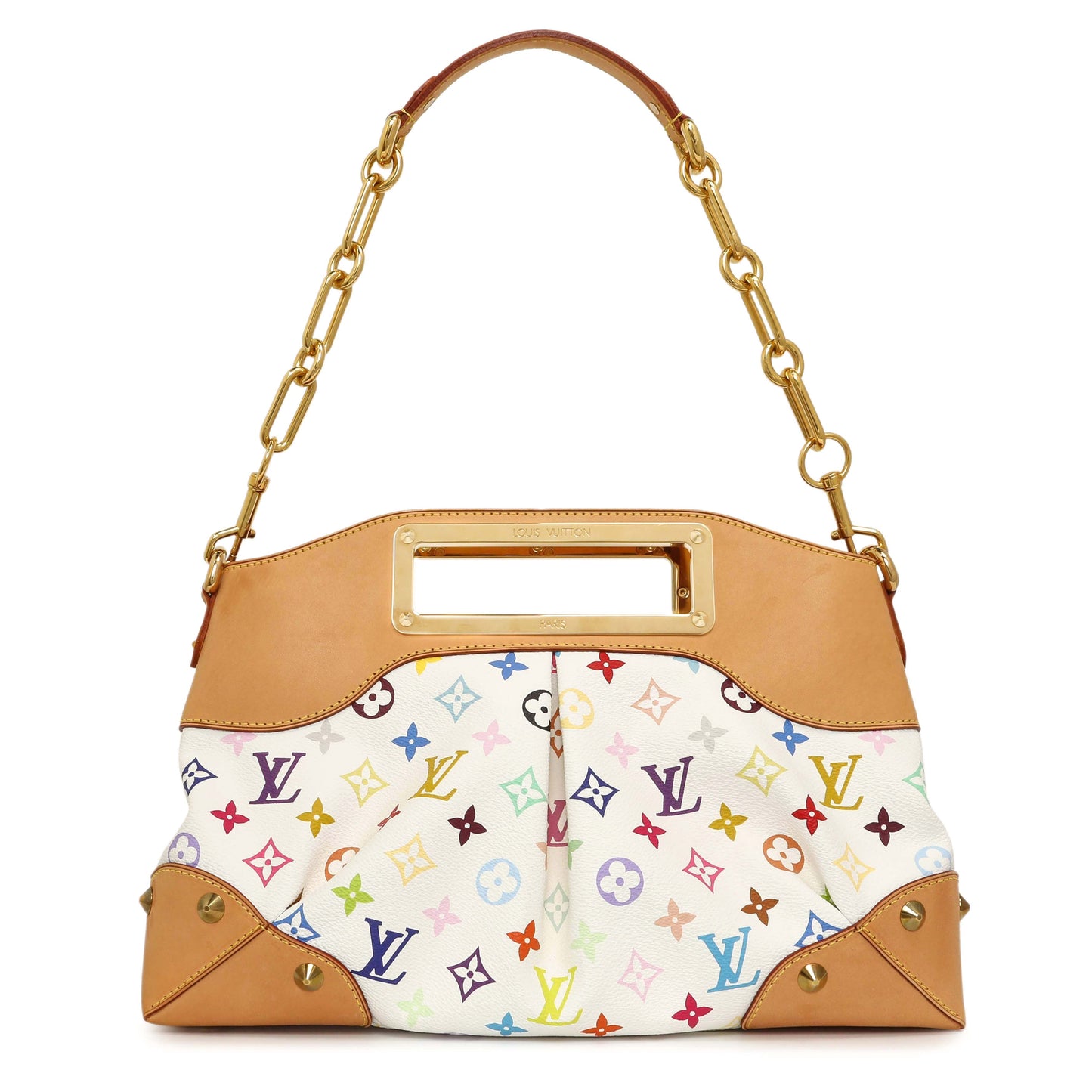Exclusive Louis Vuitton White Multicolor Judy MM — Front View