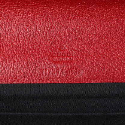 Exclusive Gucci Navy GG Canvas Bamboo Bar Clutch — Detail View