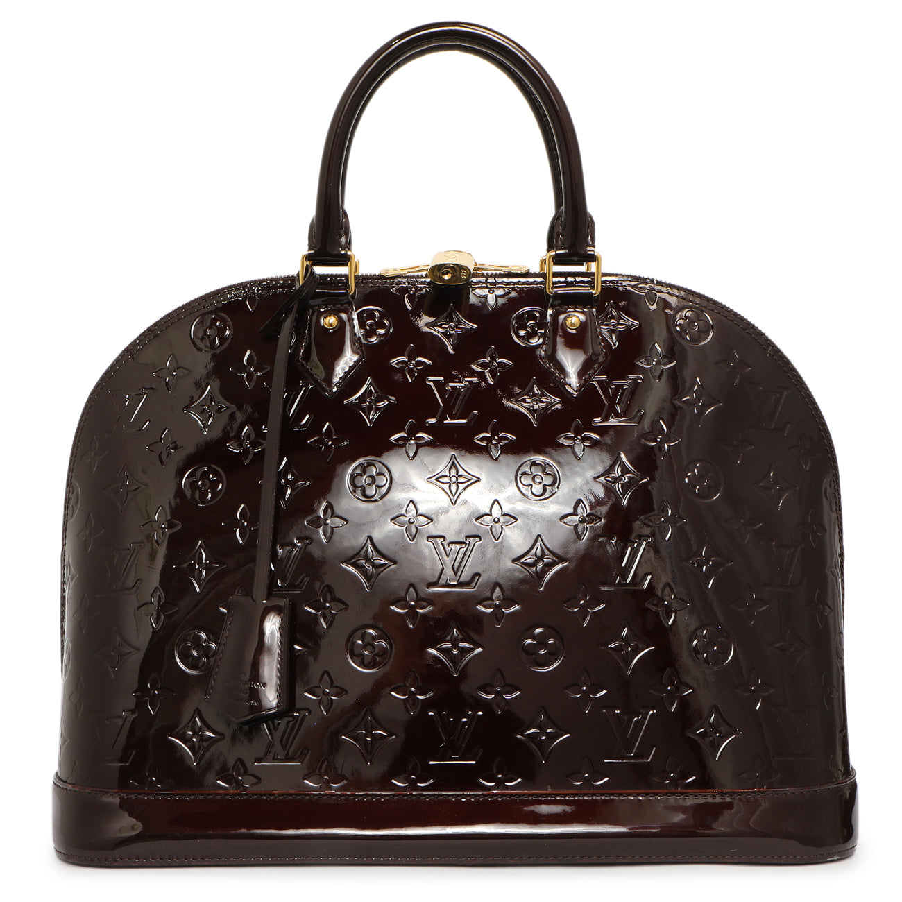 Exclusive Louis Vuitton Amarante Vernis Alma GM — Front View