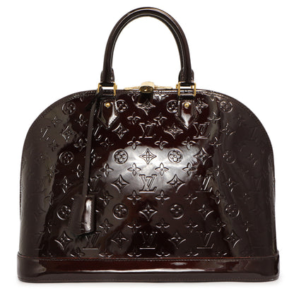Exclusive Louis Vuitton Amarante Vernis Alma GM — Front View