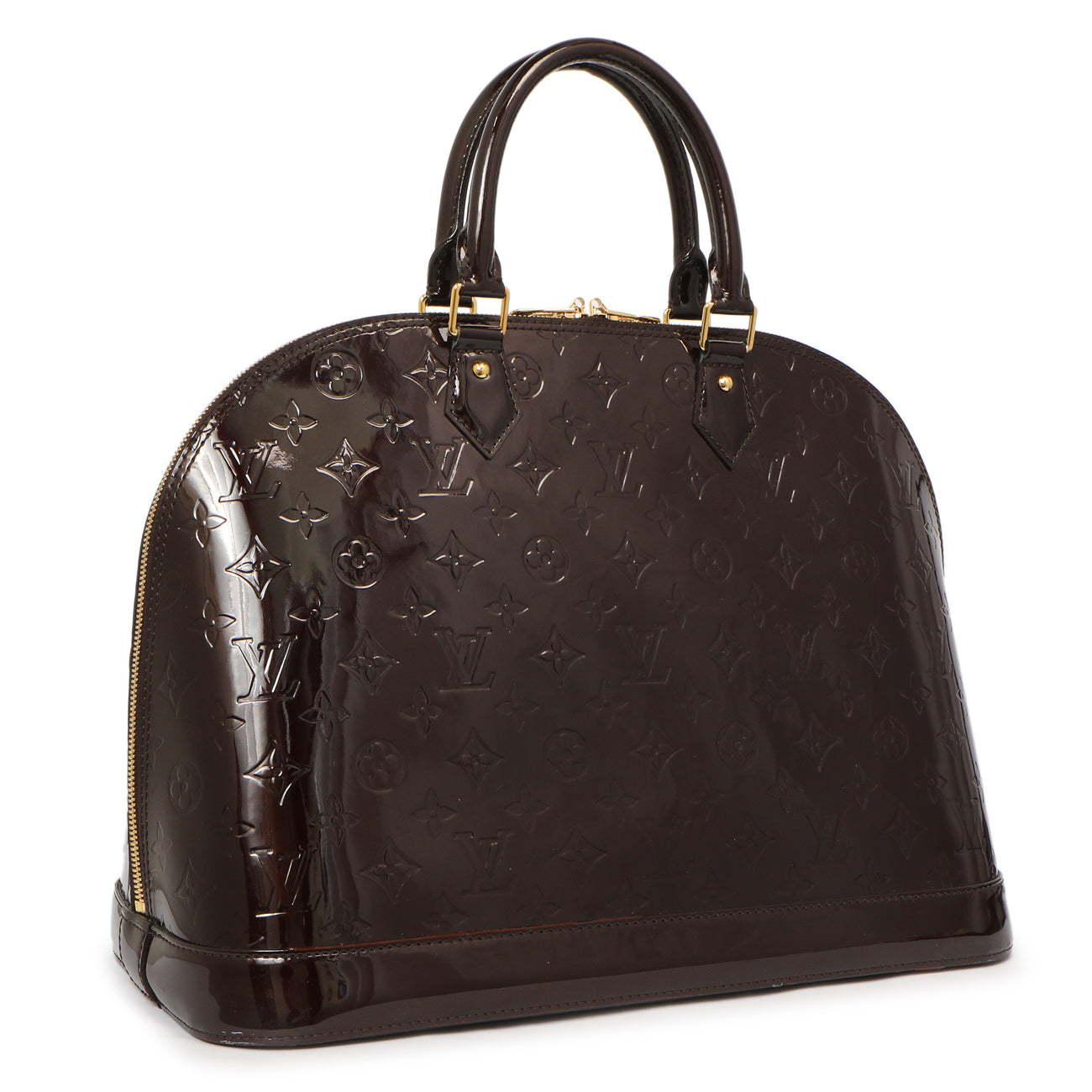 Exclusive Louis Vuitton Amarante Vernis Alma GM — Side View