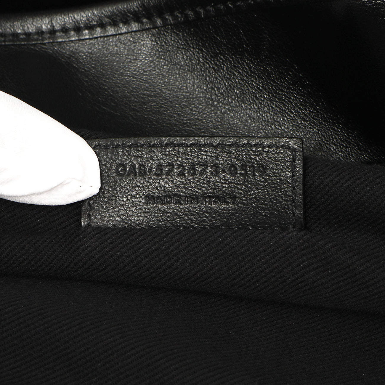 Exclusive Saint Laurent Black Calfskin Debossed Teddy Shopping Bag — Lifestyle View