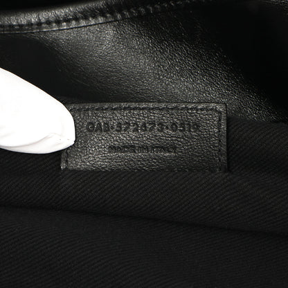 Exclusive Saint Laurent Black Calfskin Debossed Teddy Shopping Bag — Lifestyle View