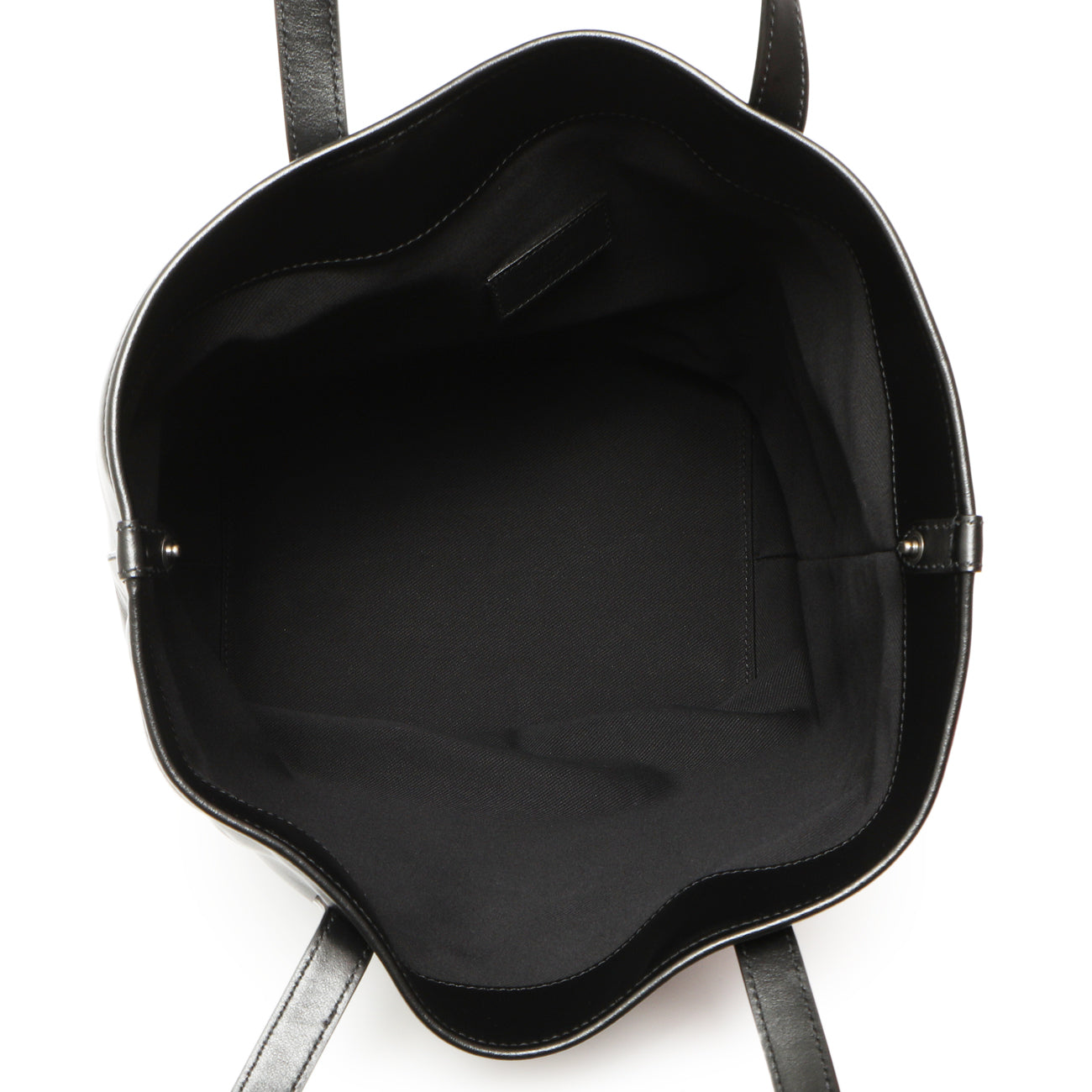 Exclusive Saint Laurent Black Calfskin Debossed Teddy Shopping Bag — Top View