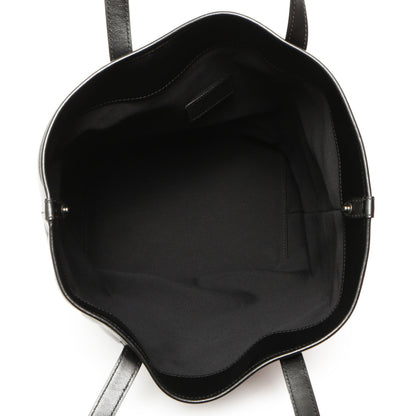 Exclusive Saint Laurent Black Calfskin Debossed Teddy Shopping Bag — Top View