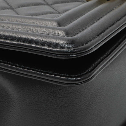 Exclusive Chanel Black Quilted Lambskin Small Boy Bag — Top View